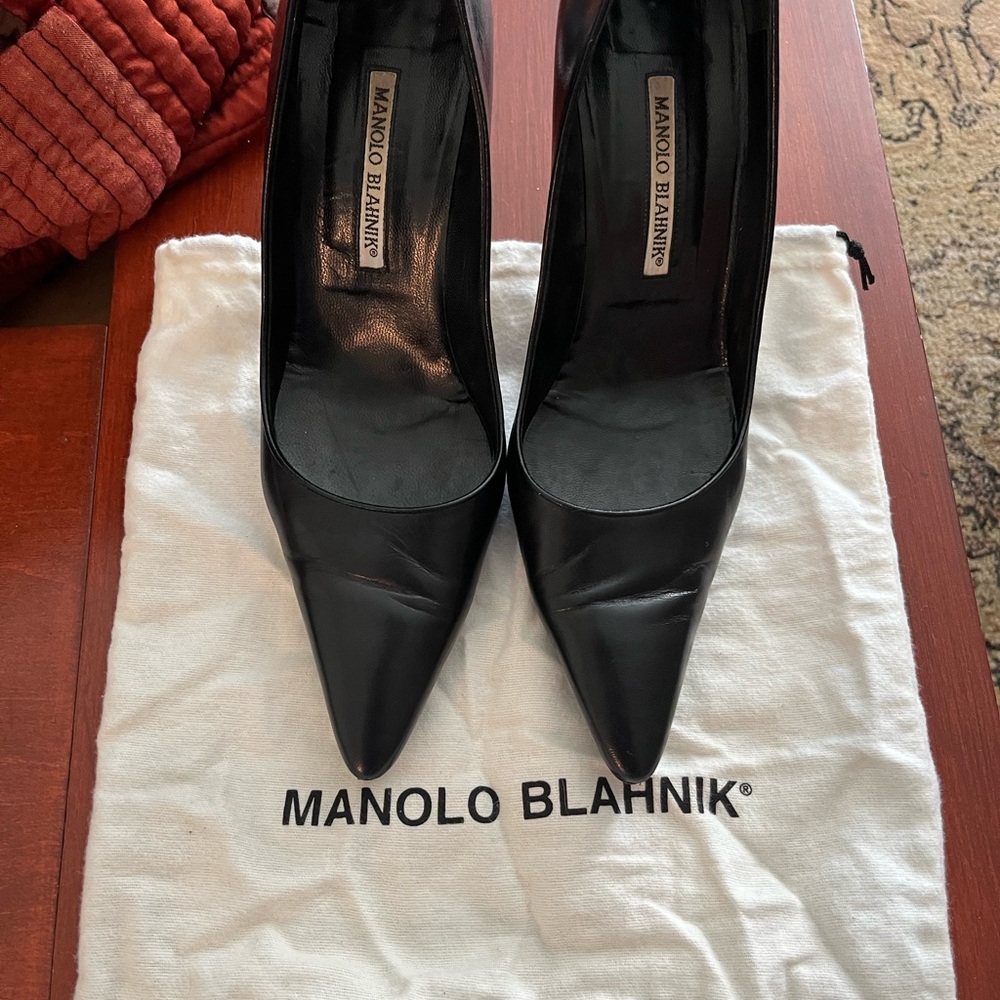 Manolo Blahnik Elegant Black Heels